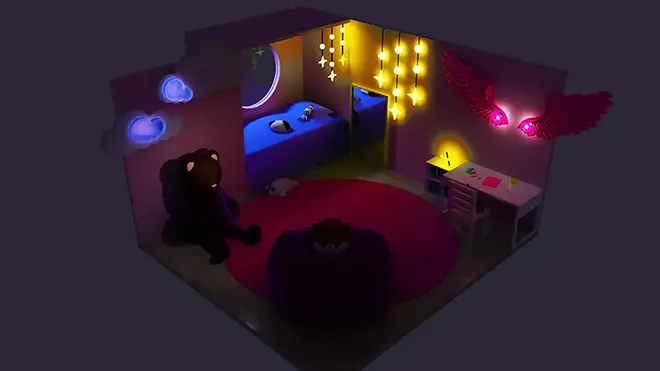 Rendu 3d de de Isometrique room